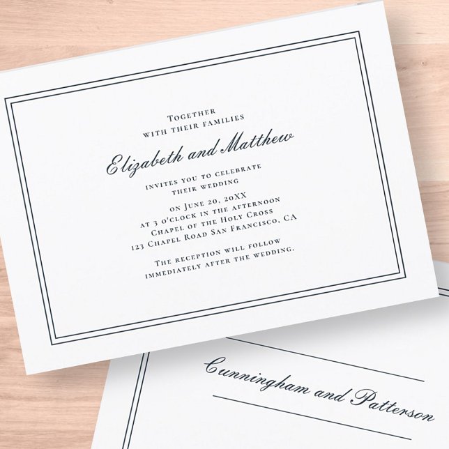 Classic and Simple Elegant Wedding Invitation (Creator Uploaded)