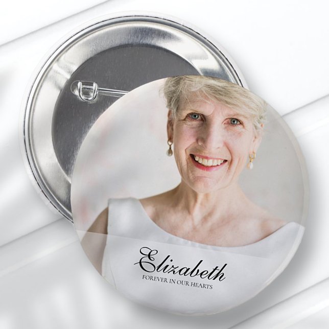 Classic and Simple Photo Memorial 6 Cm Round Badge (Creator Uploaded)