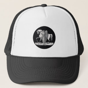 Classic angel next to the majestic horse trucker hat