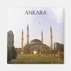 Classic Ankara Turkey Kocatepe Mosque Magnet