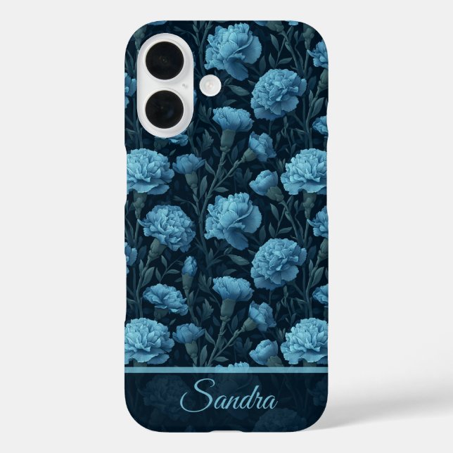 Classic Anniversary Keepsake Carnation Flower Name Case-Mate iPhone Case (Back)
