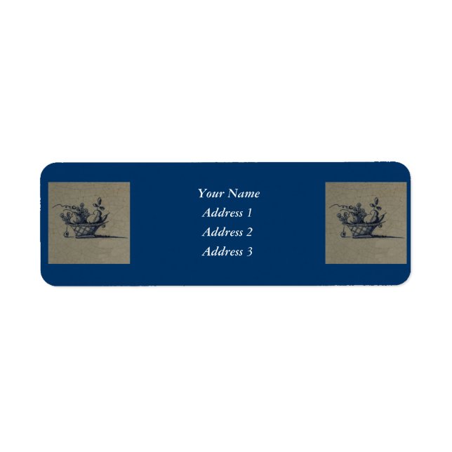 Classic Antiquarian Delft Blue Tile - Fruit Basket (Front)