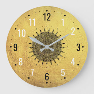 Classic & Antique Decor - Modern Brass Large Clock