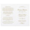 Classic Antique Gold and White Wedding Programs