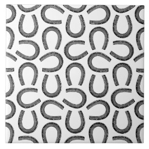 Classic Antique Horseshoes Horse Shoe CUSTOM COLOR Tile