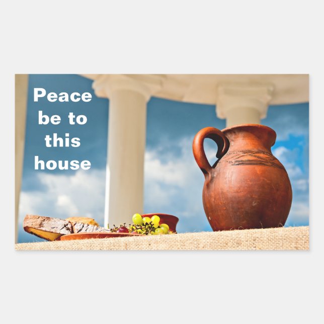 Classic antique still-life with a pitcher rectangular sticker (Front)