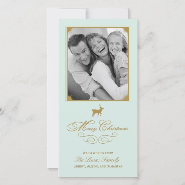 Classic Antlers Holiday/Christmas Photo Card (Front)