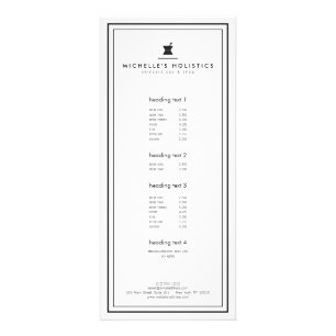 Classic Apothecary Holistic Medicine White Rack Card