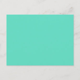 Classic Aqua Blue Solid Colour Postcard