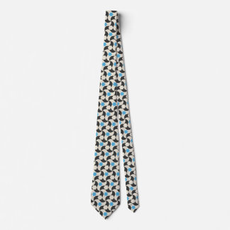 Classic Arabesque Tessellation Blue Star Geometric Tie