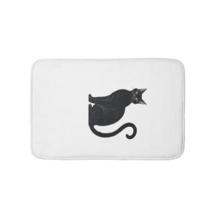 Classic Arched Back Cat � Vintage Halloween Silhou Bath Mat