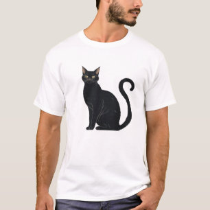 Classic Arched Back Cat � Vintage Halloween Silhou T-Shirt