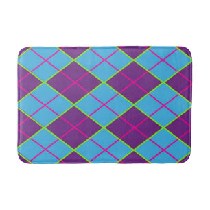 Classic Argyle Pattern Bath Mat