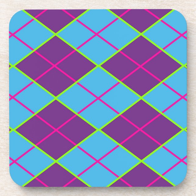 Classic Argyle Pattern Coaster (Front)
