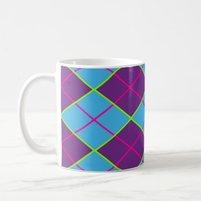 Classic Argyle Pattern Coffee Mug (Left)
