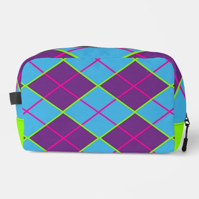 Classic Argyle Pattern Dopp Kit (Front)