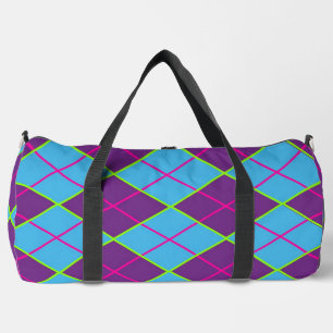 Classic Argyle Pattern Duffle Bag