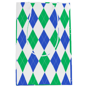 Classic Argyle Pattern - Golf Party Medium Gift Bag