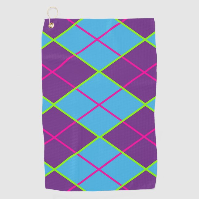 Classic Argyle Pattern Golf Towel (Front)