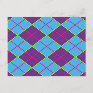 Classic Argyle Pattern Postcard