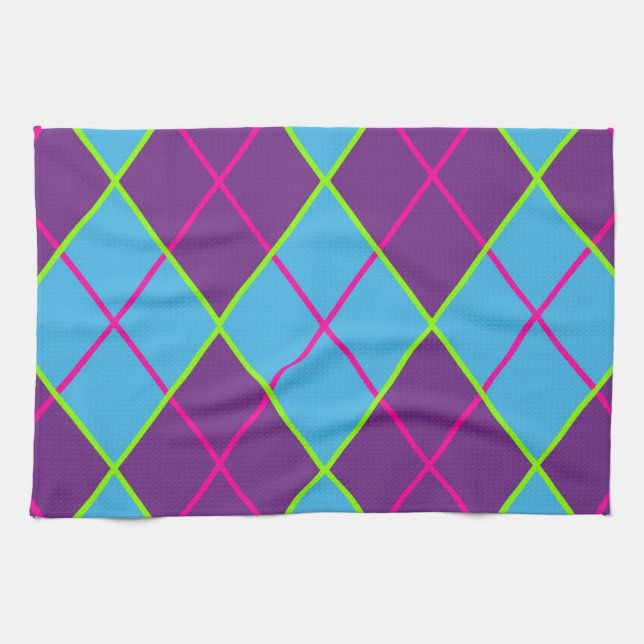 Classic Argyle Pattern Tea Towel (Horizontal)