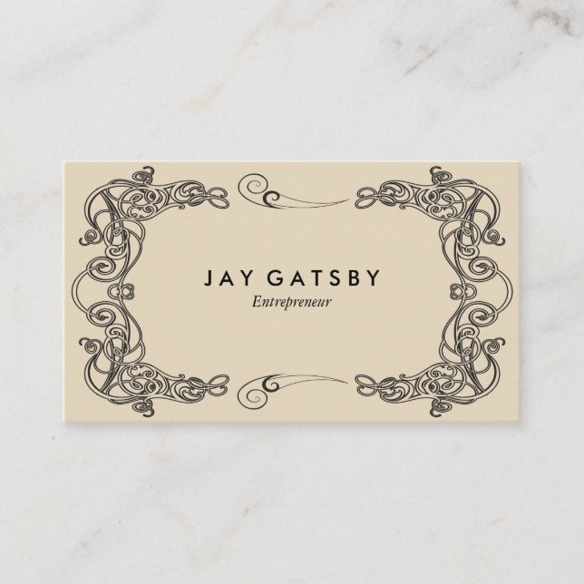 Classic Art Deco/Art Nouveau Business Card (Front)