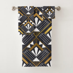 Classic Art Deco  Bath Towel Set