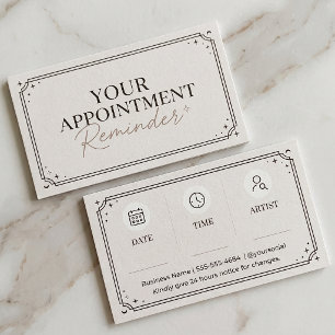 Classic Art Deco Celestial Tarot Appointment Business Card
