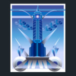 Classic Art Deco City Building Poster<br><div class="desc">Classic Art Deco City Building Poster</div>