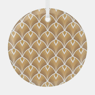 Classic art deco: geometric pattern. glass tree decoration