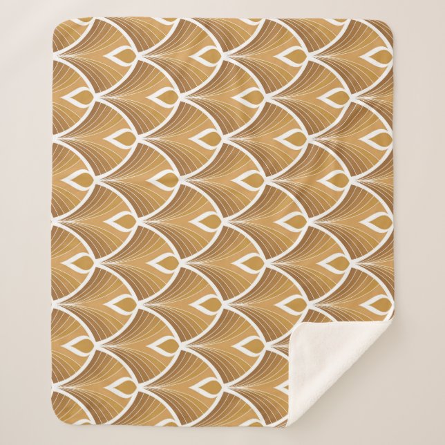 Classic art deco: geometric pattern. sherpa blanket (Front)