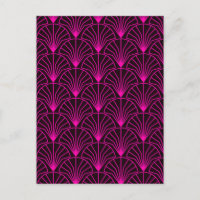 Classic Art Deco Pattern in Pink and Black