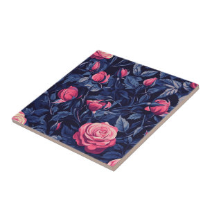 Classic Art Deco Rose Tiles  For Indoor Flooring