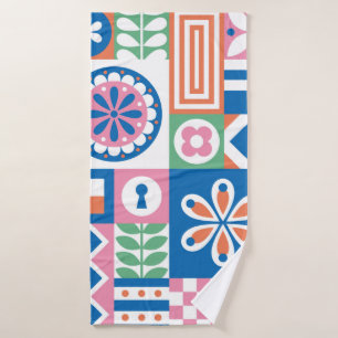 Classic Art Deco Seamless Pattern. Geometric Styli Bath Towel