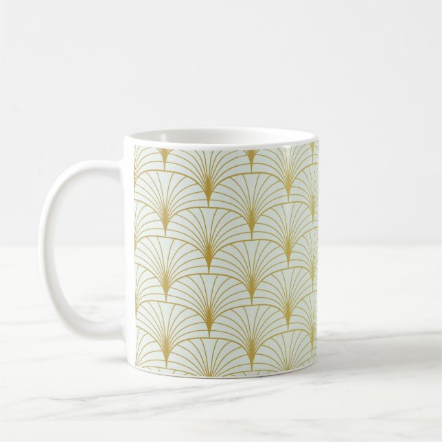 Classic Art Deco Seamless Pattern. Geometric Styli Coffee Mug (Left)