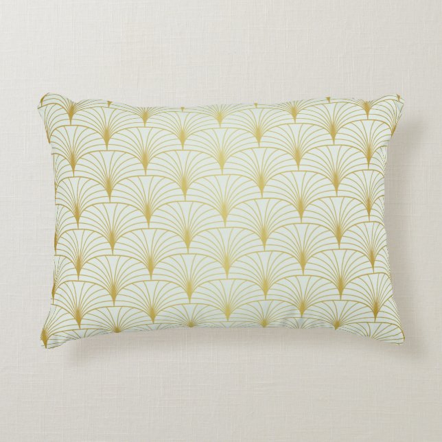 Classic Art Deco Seamless Pattern. Geometric Styli Decorative Cushion (Front)