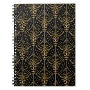 Classic Art Deco Seamless Pattern. Geometric Styli Notebook