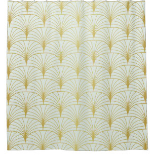 Classic Art Deco Seamless Pattern. Geometric Styli Shower Curtain