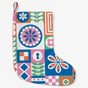 Classic Art Deco Seamless Pattern. Geometric Styli Small Christmas Stocking