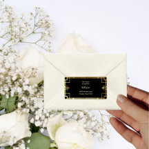 Classic Art Deco vintage Return Address