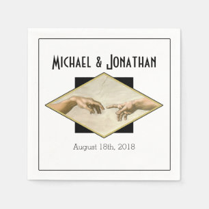 Classic Art Gay Wedding Napkin