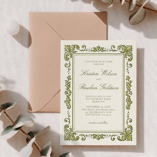 Classic Art Nouveau Wedding Invitation  (Creator Uploaded)