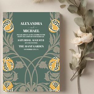 Classic  Art Nouveau Wedding Invitation