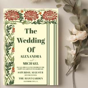 Classic  Art Nouveau Wedding Invitation
