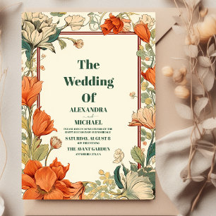 Classic  Art Nouveau Wedding Invitation