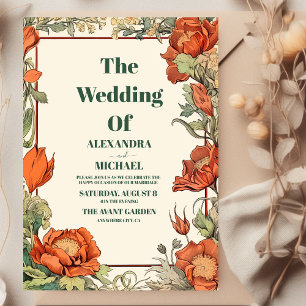 Classic Art Nouveau Wedding Invitation