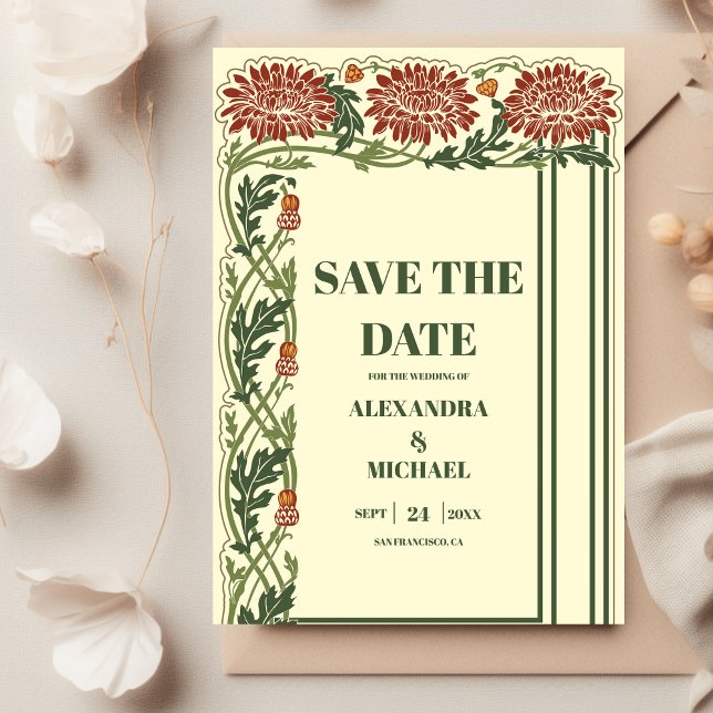 Classic  Art Nouveau Wedding Save The Date (Creator Uploaded)