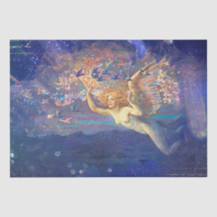 *~* Classic Art Woman Flying Fairy  Ephemera AP14 Tissue Paper