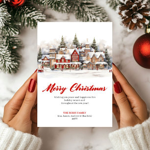 Classic Artistic Winter Scene Greeting Card