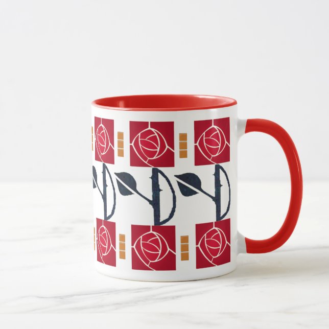Classic Arts & Crafts Mission Rose Mug (Right)